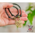 Браслеты парные для двоих "Ключ от сердца Love You бронза" Цена за 1 пару